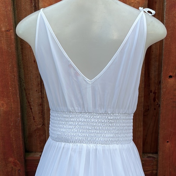 Guess White High Low Sundress with Cap Sleeves Size S - Picture 6 of 12